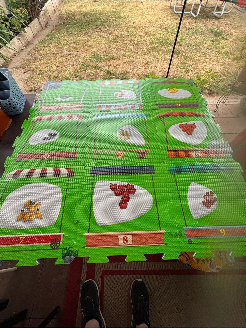 Fruit Market Puzzle Foam Play Mat - Green